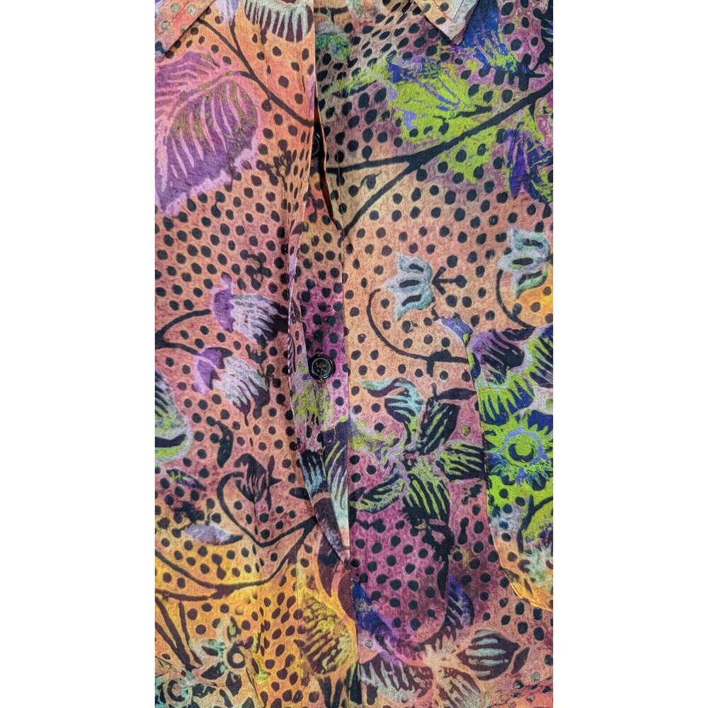 Peruvian Connection Multicolor Button Down Shirt … - image 5